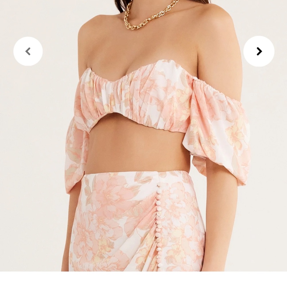 Free People Rummer the label 🏷️ off shoulder 2 piece set - Picture 2 of 9